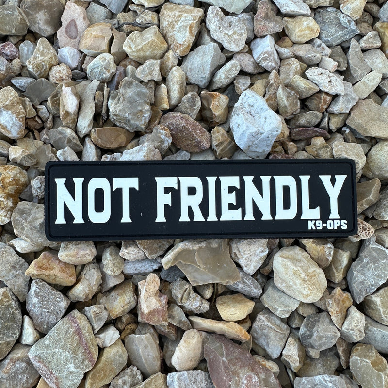 Not Friendly - Rubber/PVC Velcro Patch