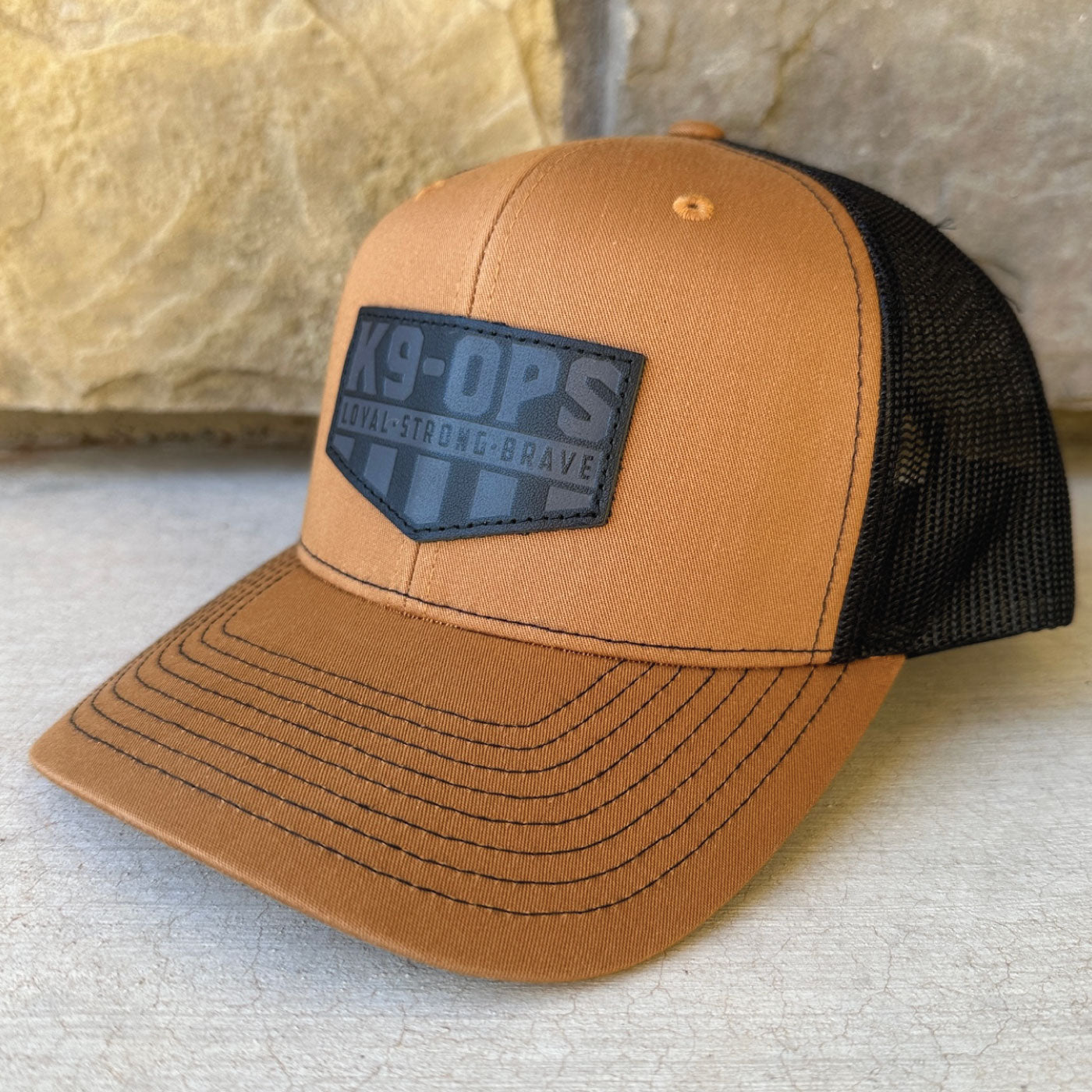 richardson 112 with leather patch k9ops k9-ops k9 ops dog trainer gear fetch ball chew toy leash biothane