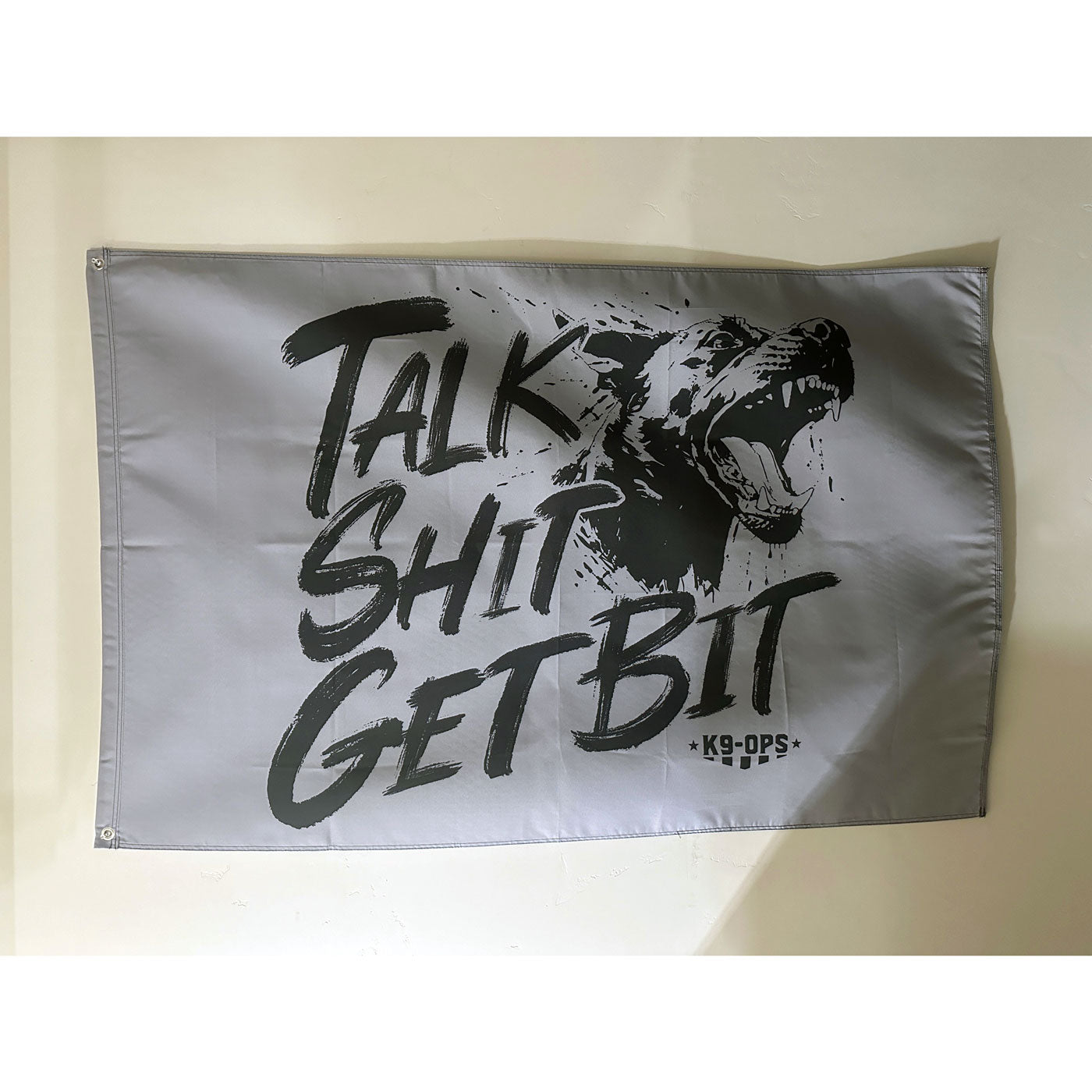 talk shit get bit flag dog trainer dogs handler gear supplies k9ops k9 ops