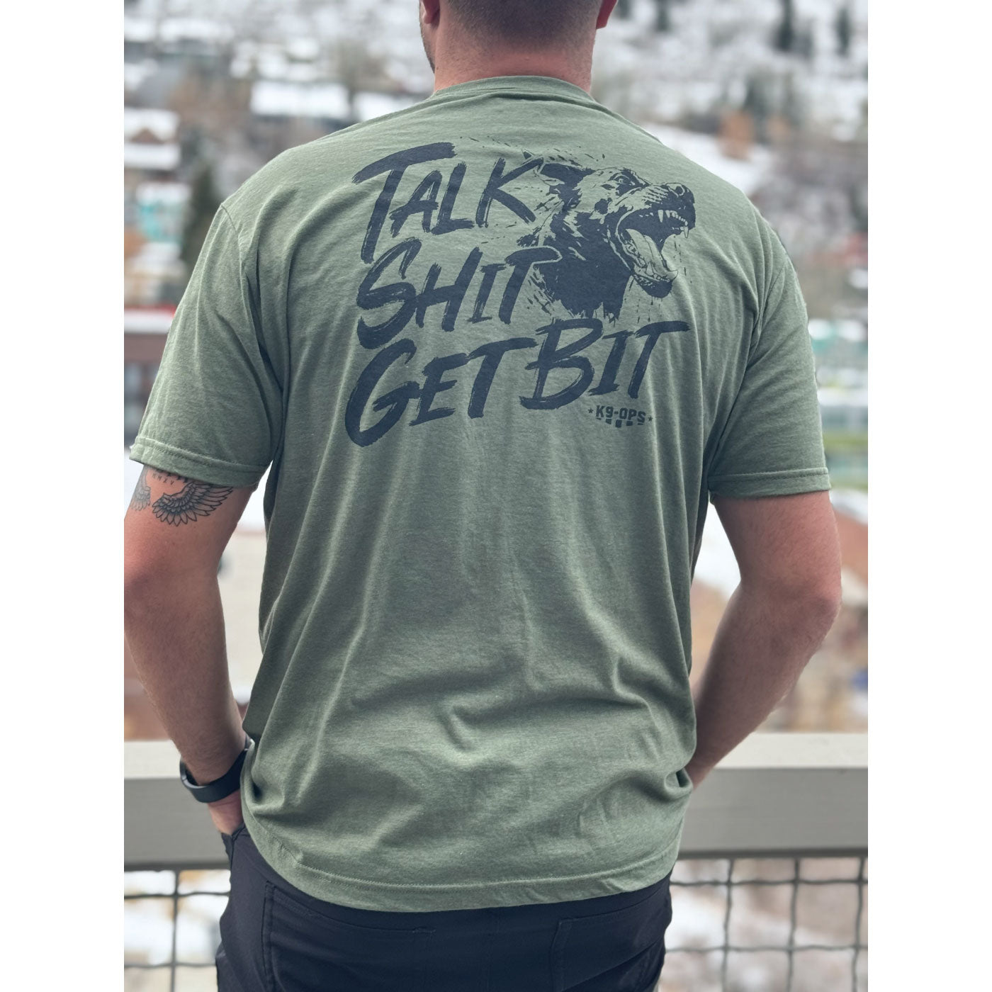 green talk shit get bit shirt k9ops k9-ops dog training police k9