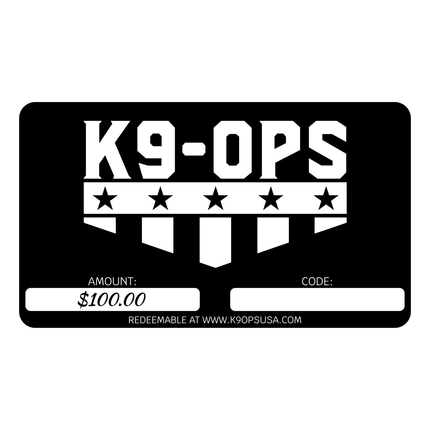 K9 Ops Digital Gift Card