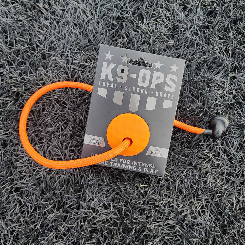 orange dog ball durable indestructible toy k9 ops k9ops