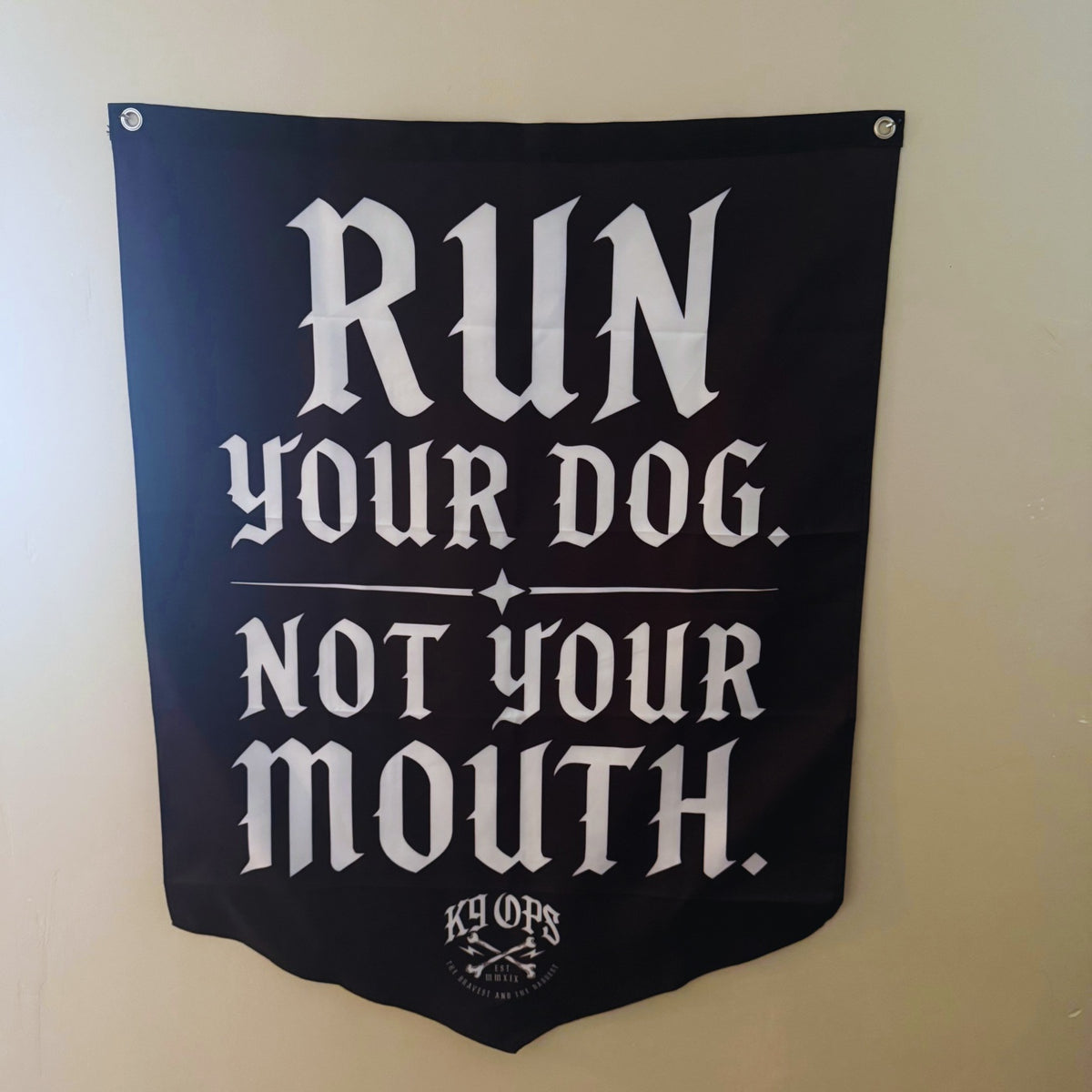 Run Your Dog Banner Flag