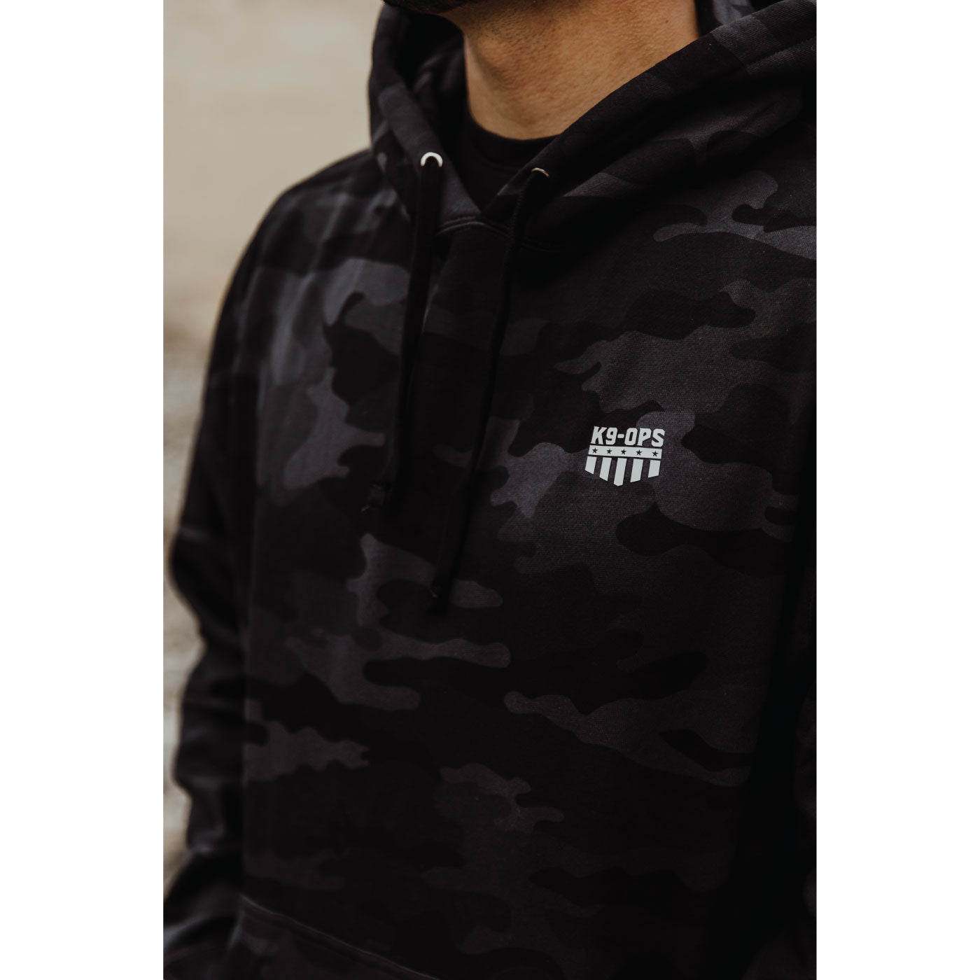 thumbnail image 2 of Men's Polish Black Camo Hoodie Sweatshirt – Aquila, Comfortable Cotton 2 of 4