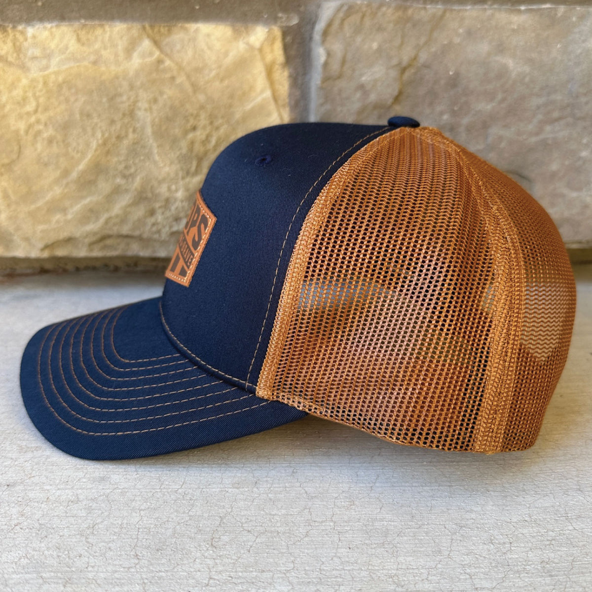 richardson trucker hat with a leather patch k9ops k9 ops k9-ops dog trainer hats k9 ops k9ops