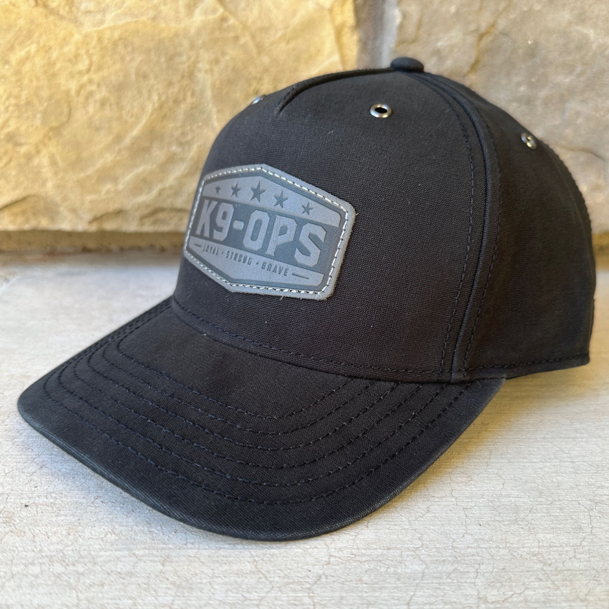k9 ops leather patch hat richardson 336 burnside black dog handler k9opsbox