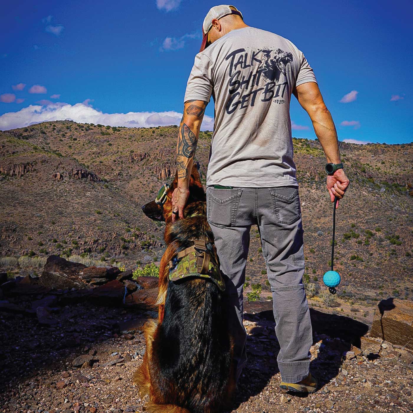 talk shit get bit mens shirt dog trainer police k9