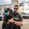 strong ball with a rope for dogs indestructible chew toys in a black k9opsbox k9-ops k9ops