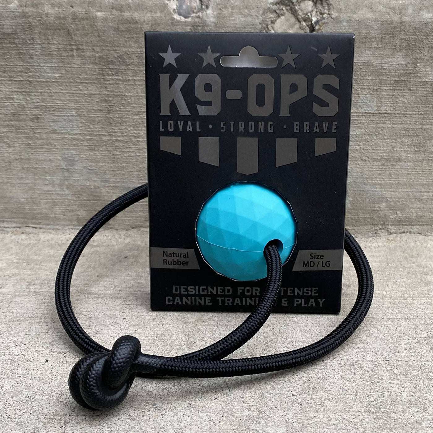 best dog ball on a rope by k9ops durable strong rubber balls in a k9opsbox k9 ops k9-ops 