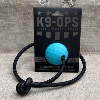 best dog ball on a rope by k9ops durable strong rubber balls in a k9opsbox k9 ops k9-ops