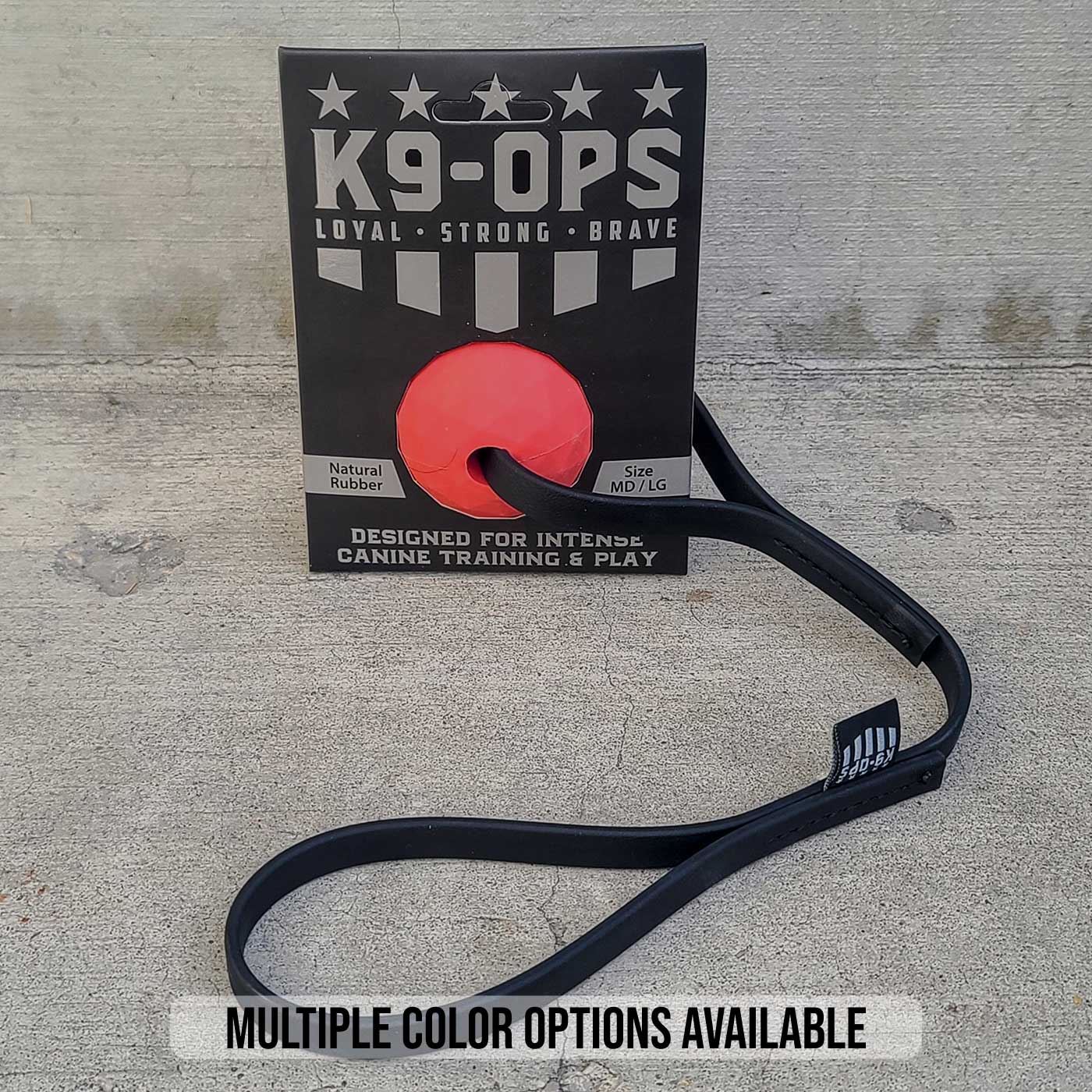 red dog ball indestructible toy k9ops k9 ops